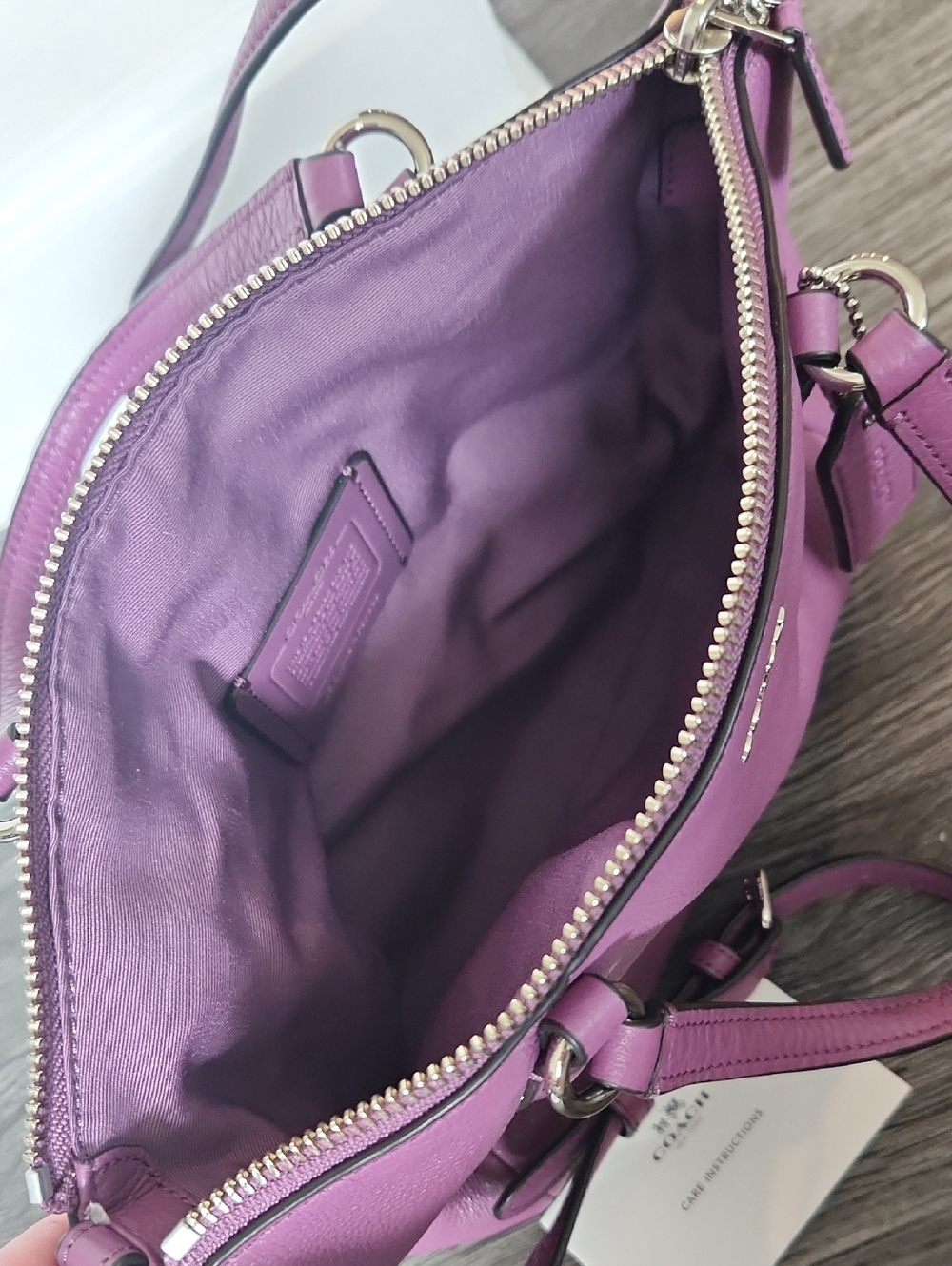 Coach Small Kelsey Purple Satchel - Picture 6 of 10